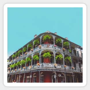 Hanging Baskets of Royal Street, NOLA Sticker